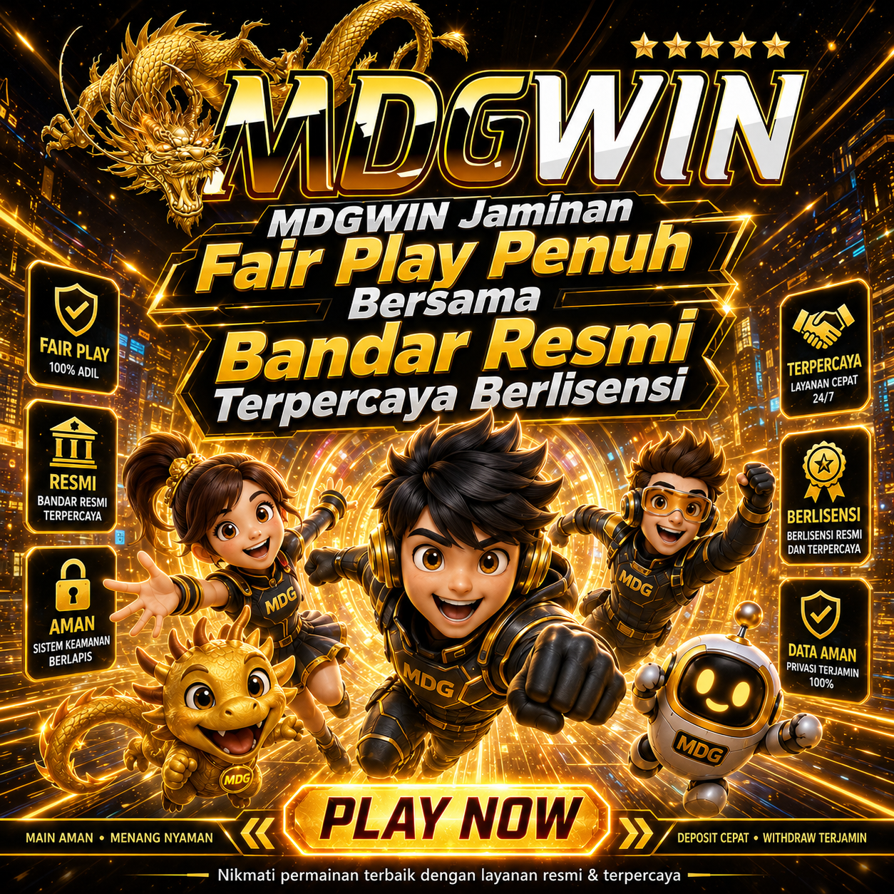 MDGWIN Jaminan Fair Play Penuh Bersama Agen Resmi Terpercaya Berlisensi